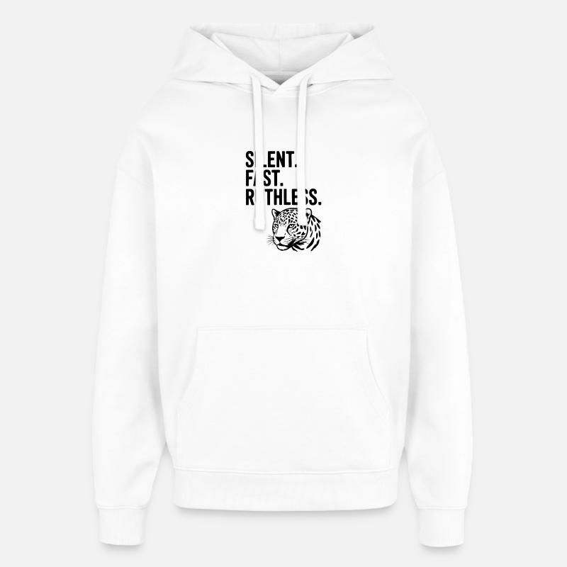 Silencieux. Vite. Impitoyable. - Sweat à capuche unisexe Stanley/Stella Oversized - blanc