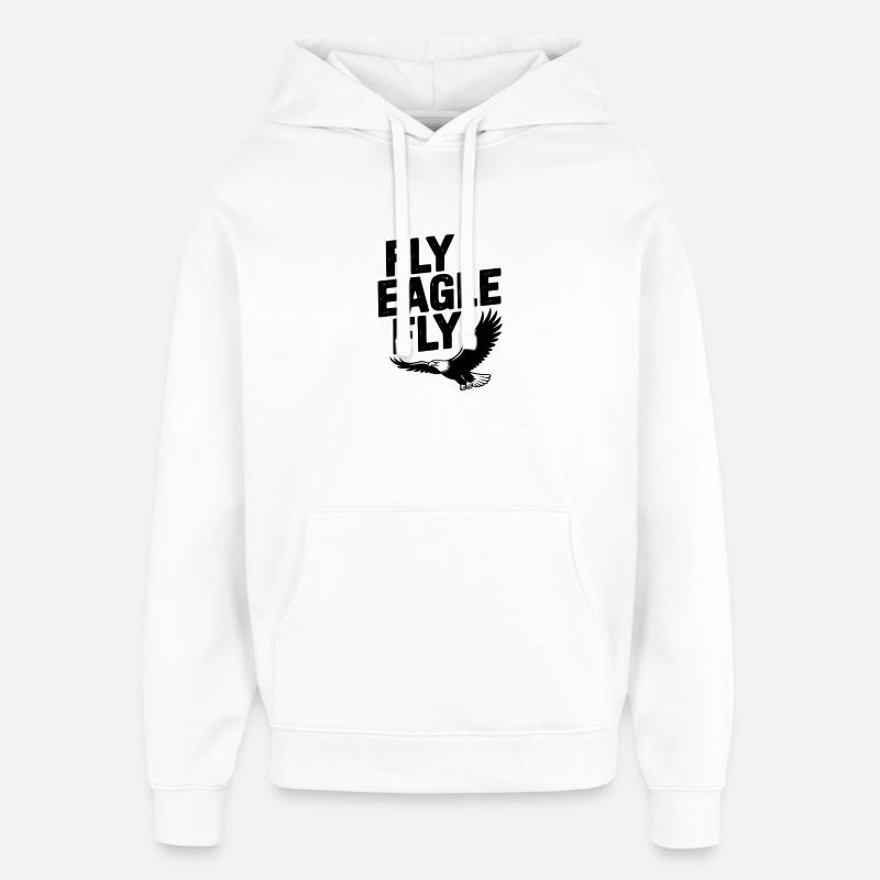 Mouche Aigle Mouche - Sweat à capuche unisexe Stanley/Stella Oversized - blanc