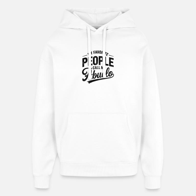 Mes personnes préférées m’appellent Abuelo - Sweat à capuche unisexe Stanley/Stella Oversized - blanc