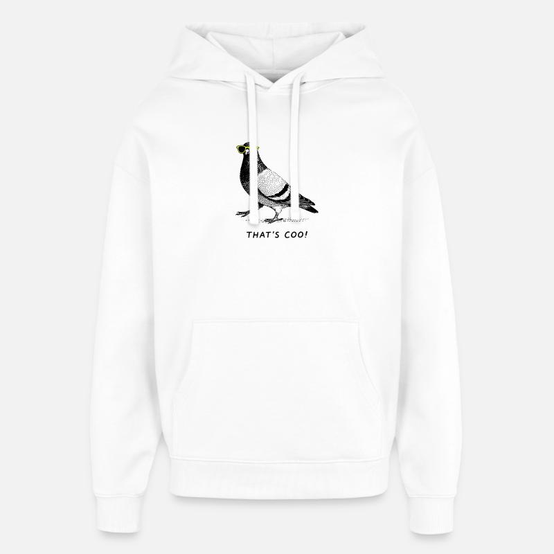 C’est Coo - Cool Pigeon - Sweat à capuche unisexe Stanley/Stella Oversized - blanc