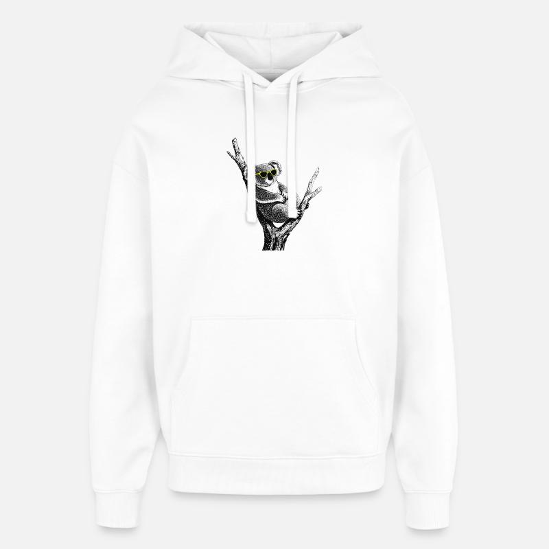 Chill Koala - Sweat à capuche unisexe Stanley/Stella Oversized - blanc