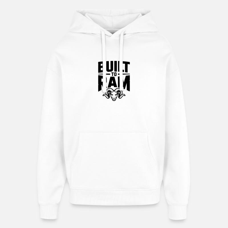 Construit sur Ram - Sweat à capuche unisexe Stanley/Stella Oversized - blanc