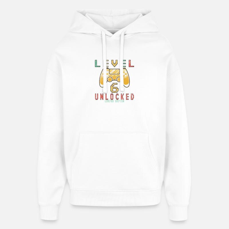 Niveau 6 débloqué - Sweat à capuche unisexe Stanley/Stella Oversized - blanc
