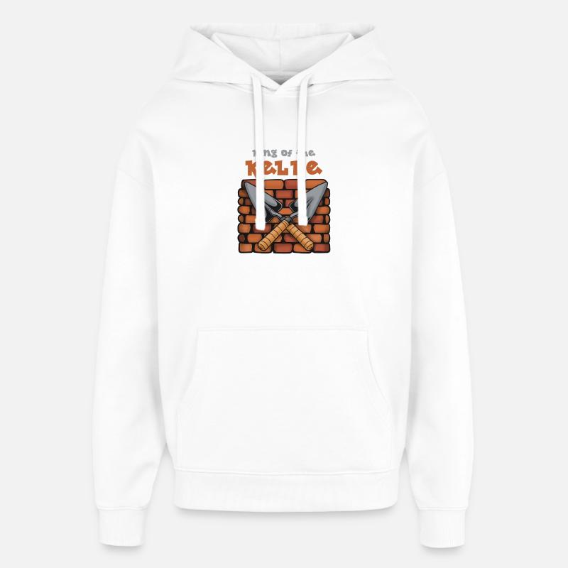 Roi de la truelle : Maître Maçon - Sweat à capuche unisexe Stanley/Stella Oversized - blanc