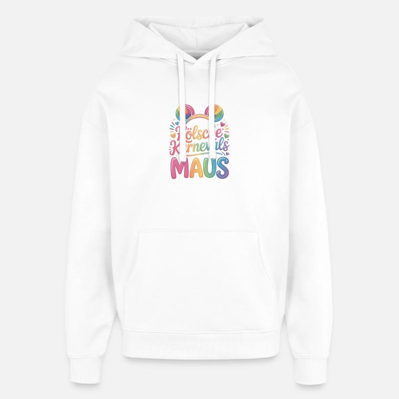 Kölsche Karnevalsmaus Karneval Köln Kölner Maus - Oversized Unisex Hoodie von Stanley/Stella - Weiß