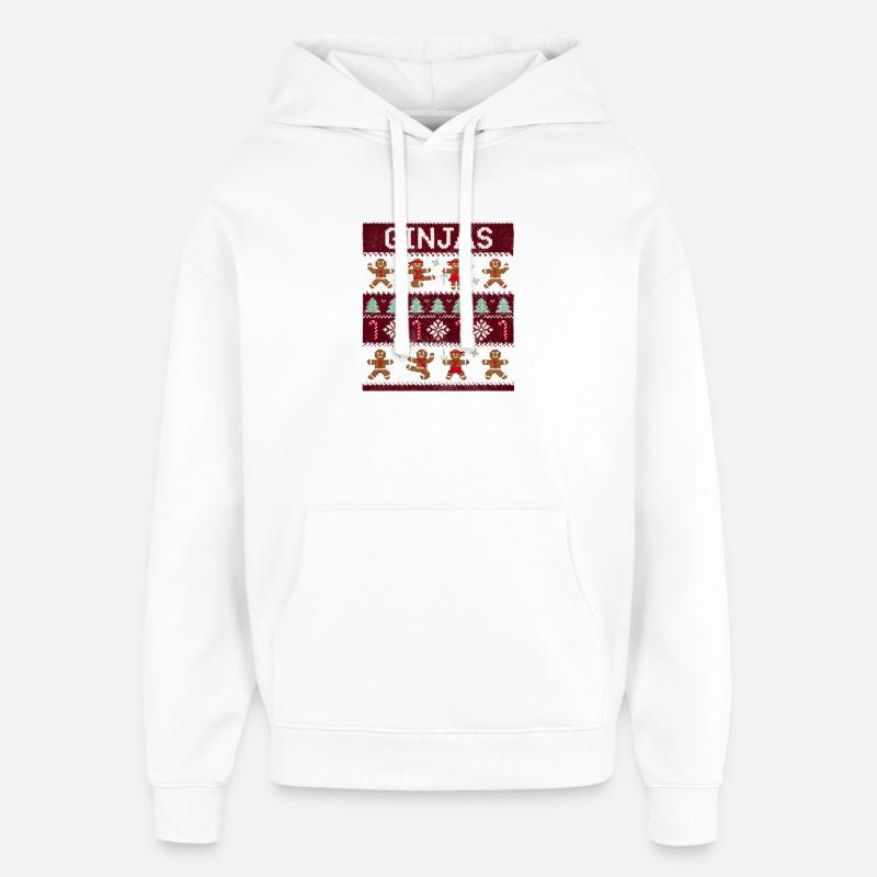 Ginjas Lebkuchen-Weihnachtspullover - Oversized Unisex Hoodie von Stanley/Stella - Weiß
