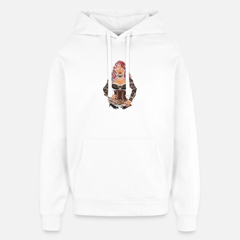 Femmes Steampunk Magnifiques Steampunk - Sweat à capuche unisexe Stanley/Stella Oversized - blanc