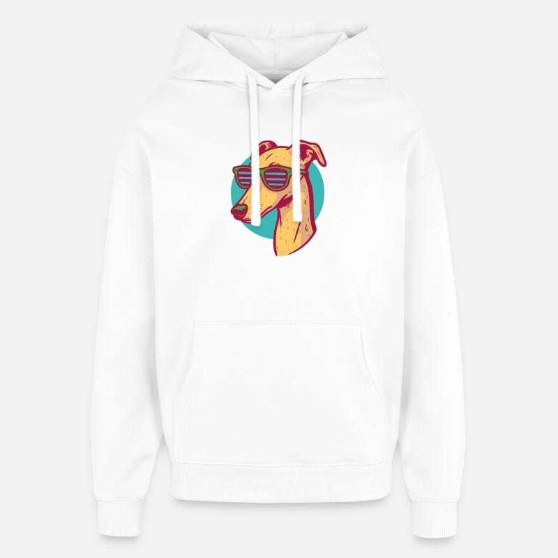 Lévrier, Galgo - Sweat à capuche unisexe Stanley/Stella Oversized - blanc