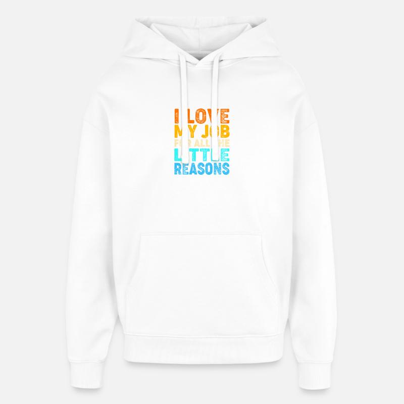 École d’infirmières - Sweat à capuche unisexe Stanley/Stella Oversized - blanc
