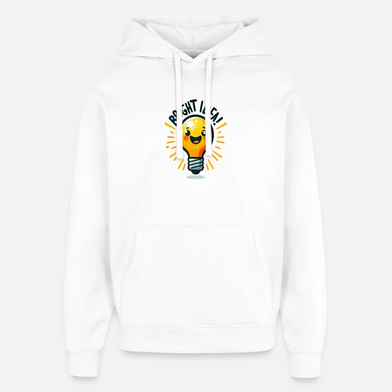 Idée joyeuse d’ampoule - Sweat à capuche unisexe Stanley/Stella Oversized - blanc