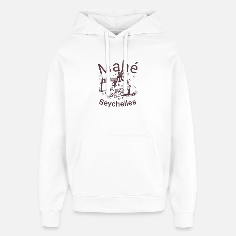 Paradis Mahé - Sweat à capuche unisexe Stanley/Stella Oversized - blanc