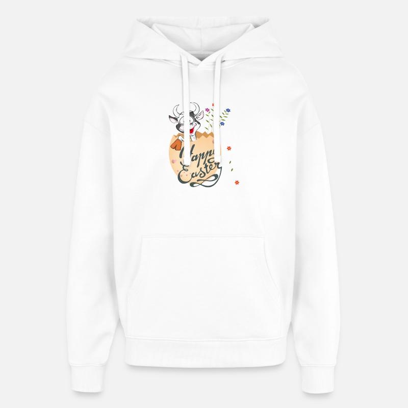 Joyeuses Pâques - Sweat à capuche unisexe Stanley/Stella Oversized - blanc