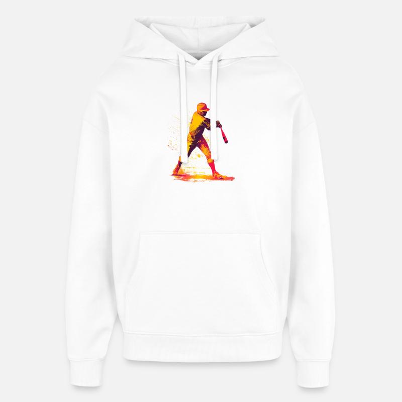 Farbexplosion Baseball-Schläger - Oversized Unisex Hoodie von Stanley/Stella - Weiß