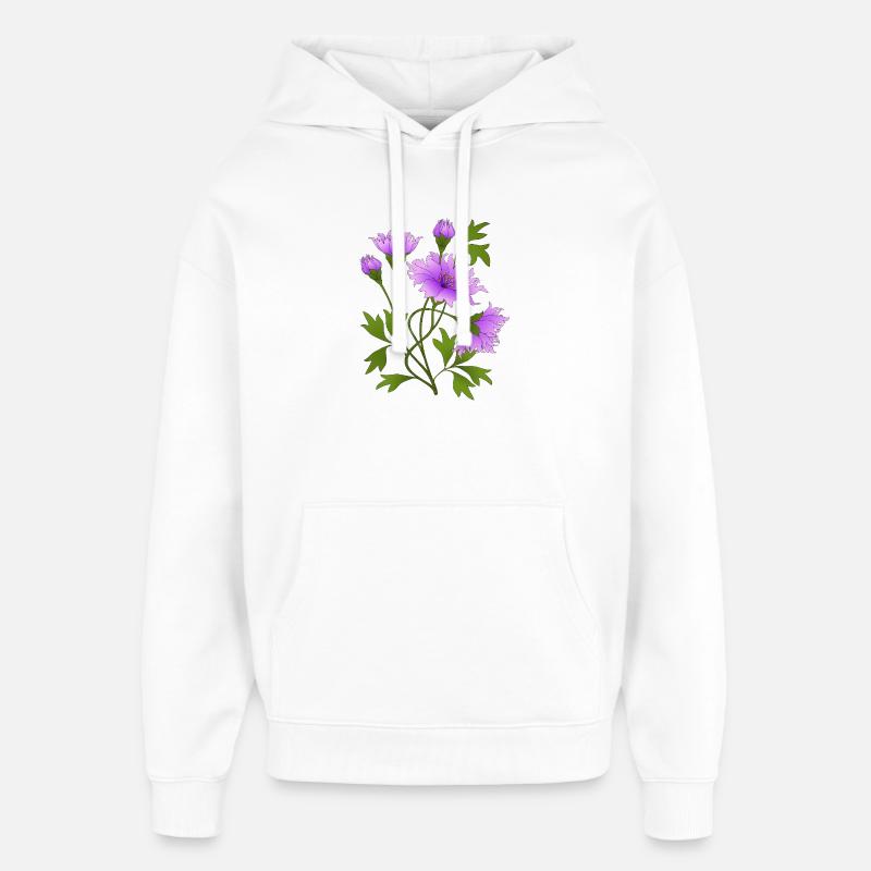 Fleur - Sweat à capuche unisexe Stanley/Stella Oversized - blanc