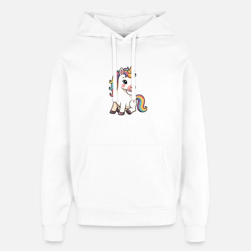 Süßes Einhorn - Oversized Unisex Hoodie von Stanley/Stella - Weiß