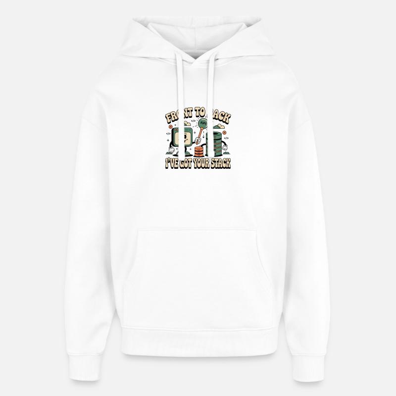 Alusta loppuun: Full Stack -kehittäjät - Huppari unisex Stanley/Stella Oversized - valkoinen