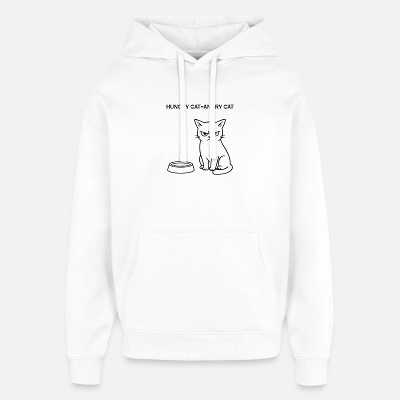 Drôle de design de chat - Sweat à capuche unisexe Stanley/Stella Oversized - blanc