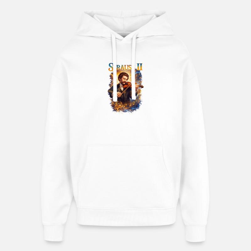 Violon feuergeiste Strauss II - Sweat à capuche unisexe Stanley/Stella Oversized - blanc