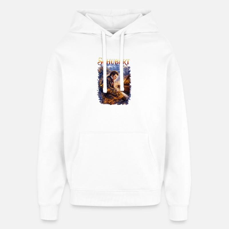 Schubert Piano Magic Tempest - Hættetrøje unisex Stanley/Stella Oversized - hvid