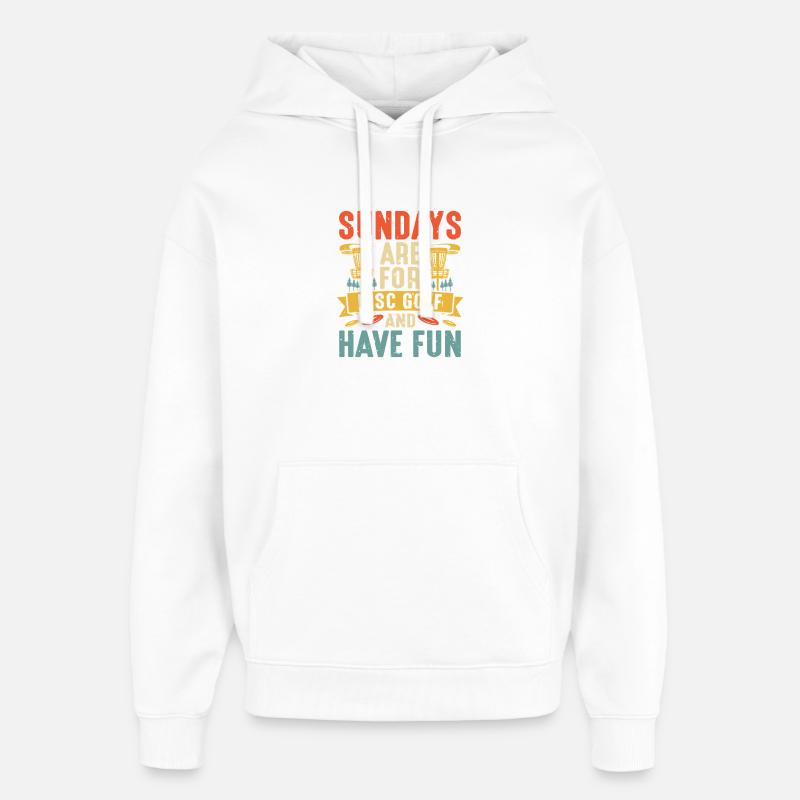 Disc Golf Geschenke Discgolf - Oversized Unisex Hoodie von Stanley/Stella - Weiß