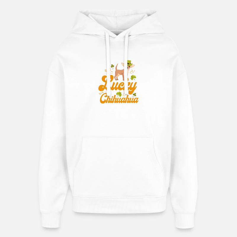 Chihuahua Chihuahueño Lucky - Sweat à capuche unisexe Stanley/Stella Oversized - blanc