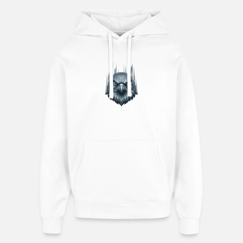 Tempête glacée Tête d’aigle - Sweat à capuche unisexe Stanley/Stella Oversized - blanc