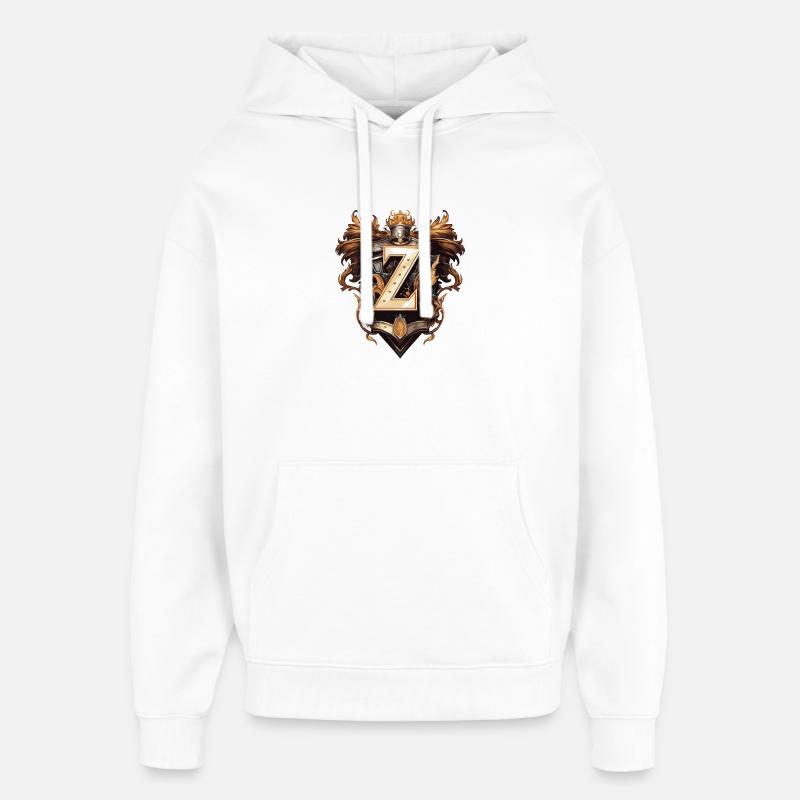 Z Lettre Nom Couronne - Sweat à capuche unisexe Stanley/Stella Oversized - blanc
