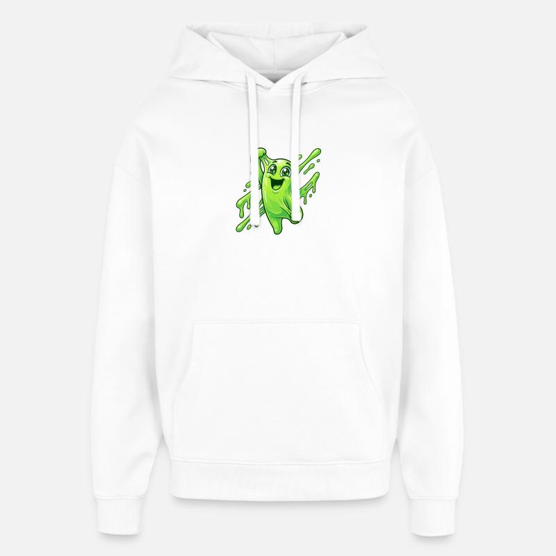 Éclaboussure de Grimace de Slime Vert - Sweat à capuche unisexe Stanley/Stella Oversized - blanc