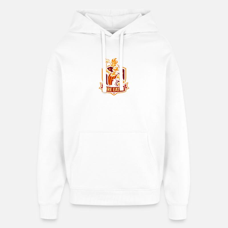 Cirque Cirque Drôle pour Enfants Mange-Feu - Sweat à capuche unisexe Stanley/Stella Oversized - blanc