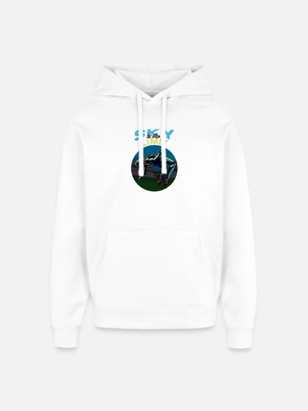 High jump: Sky is the limit! - Oversized Unisex Hoodie by Stanley/Stella - white