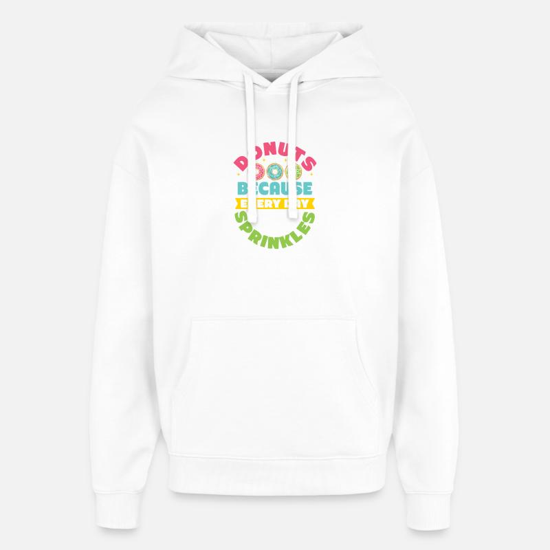 Restauration rapide en donuts - Sweat à capuche unisexe Stanley/Stella Oversized - blanc