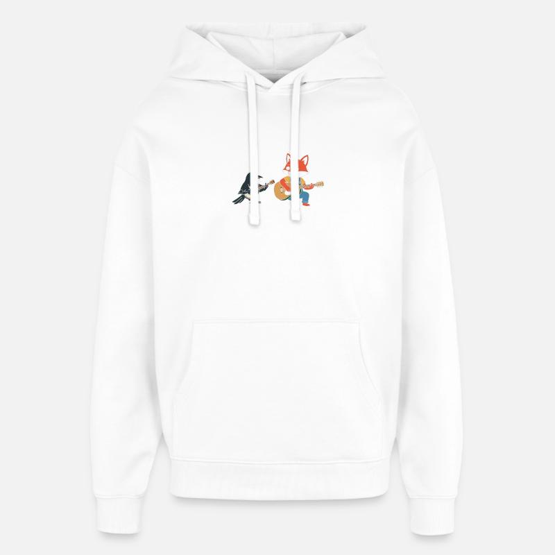 Fox Guitar Crow - Sweat à capuche unisexe Stanley/Stella Oversized - blanc