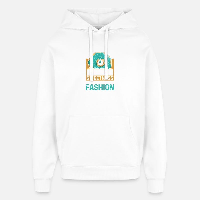 Restauration rapide en donuts - Sweat à capuche unisexe Stanley/Stella Oversized - blanc