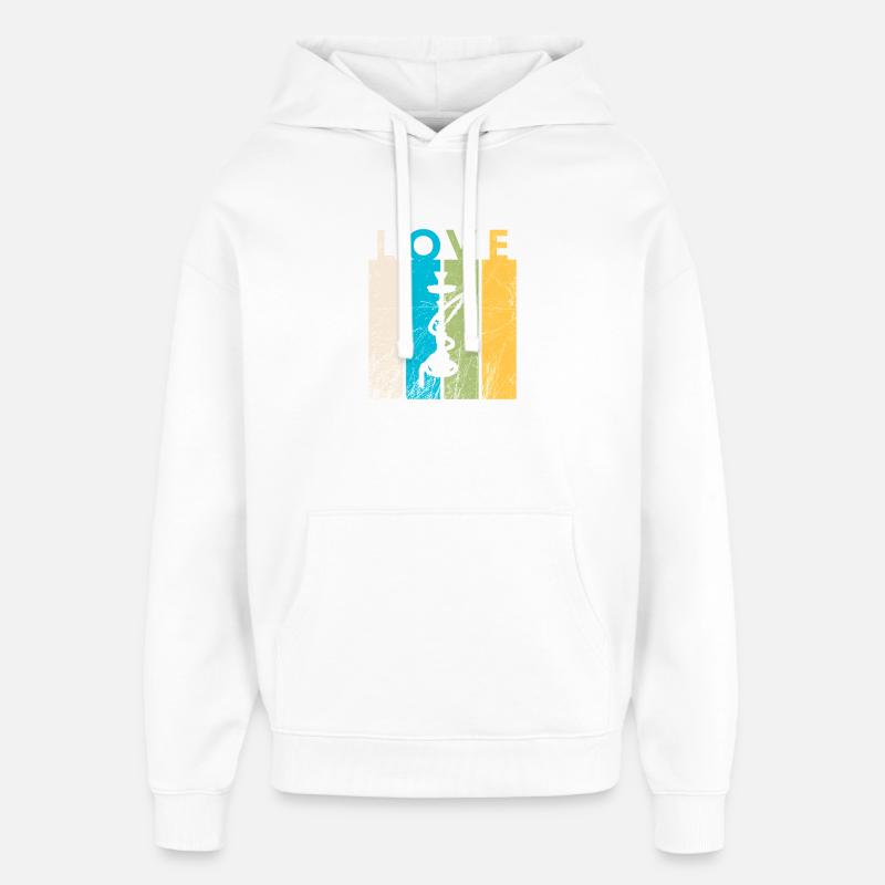 Love Hookah / Hookah - Oversized Unisex Hoodie by Stanley/Stella - white