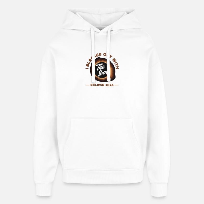 Solar eclipse 2026, August 12 - Oversized Unisex Hoodie by Stanley/Stella - white