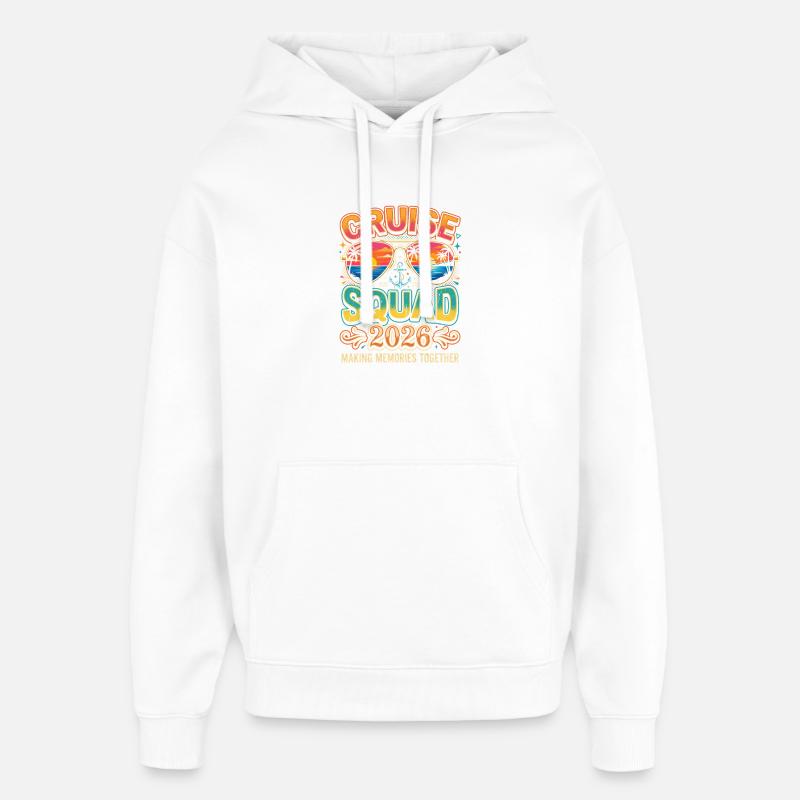 Équipe de croisière 2026 Sunset - Sweat à capuche unisexe Stanley/Stella Oversized - blanc