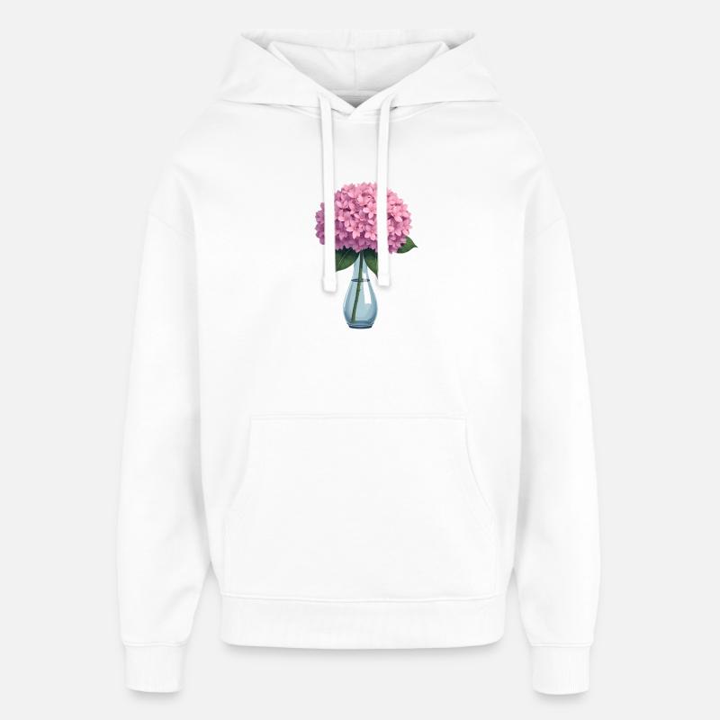 Hydrangea - Oversized Unisex Hoodie by Stanley/Stella - white