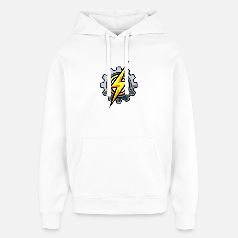 Gear Blitz – Electrical Engineering & Mechanics - Oversized Unisex Hoodie by Stanley/Stella - white