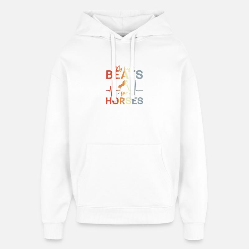 J’adore l’équitation - Sweat à capuche unisexe Stanley/Stella Oversized - blanc