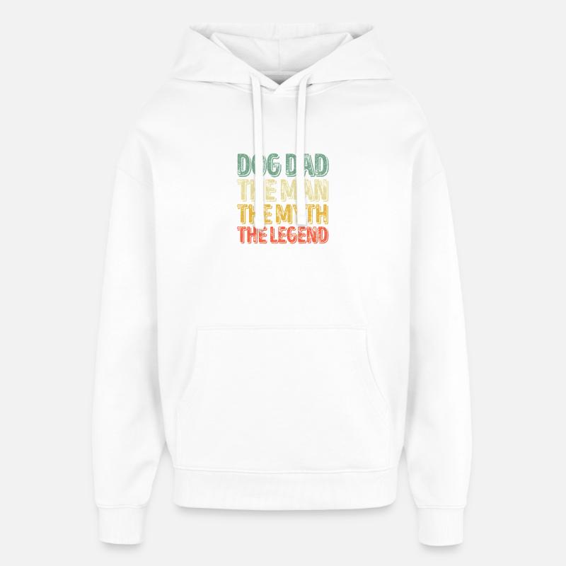 Dog Dad Legend Gradient Tee - Oversized Unisex Hoodie von Stanley/Stella - Weiß