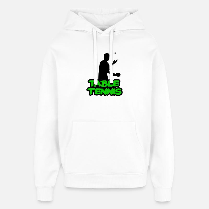 Neon Graffiti Table Tennis Lettering - Oversized Unisex Hoodie by Stanley/Stella - white
