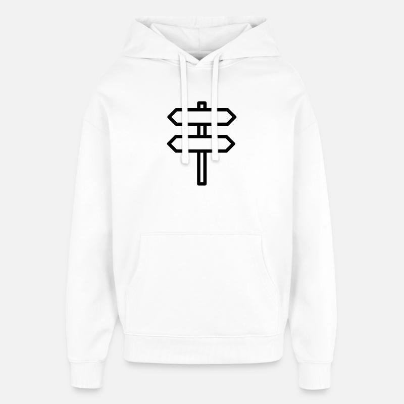 panneau directionnel - Sweat à capuche unisexe Stanley/Stella Oversized - blanc