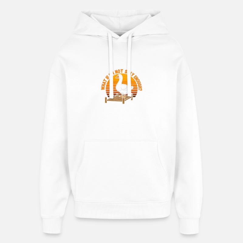 Non abbastanza sciocco? Ducks Sunset - Stanley/Stella Oversized Felpa con cappuccio unisex - bianco