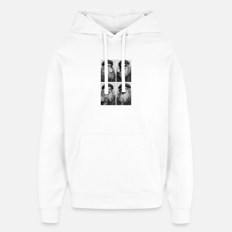 Collège Léonard de Vinci - Sweat à capuche unisexe Stanley/Stella Oversized - blanc