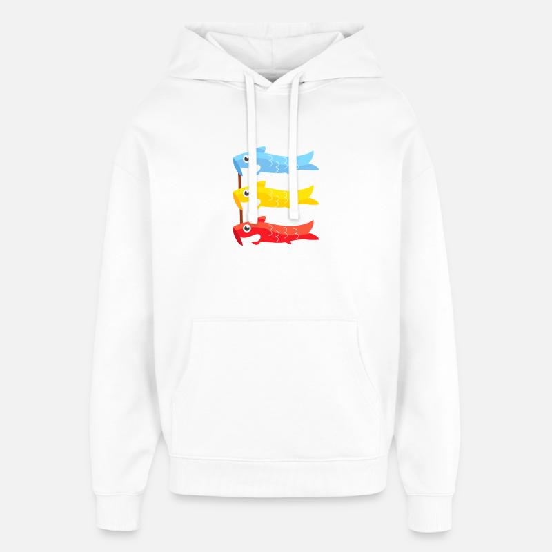 Koinobori Carp Flags Trio - Sweat à capuche unisexe Stanley/Stella Oversized - blanc