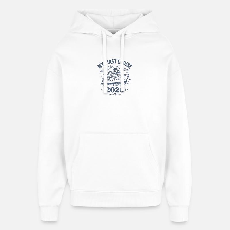Ma première croisière en 2026 - Sweat à capuche unisexe Stanley/Stella Oversized - blanc