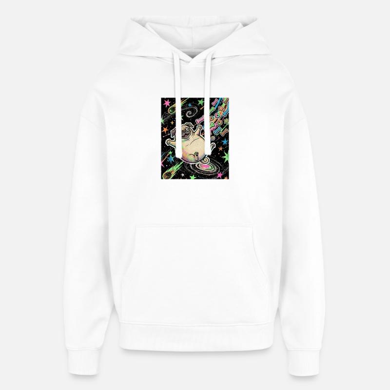 Carlin Épais de l’Espace - Sweat à capuche unisexe Stanley/Stella Oversized - blanc