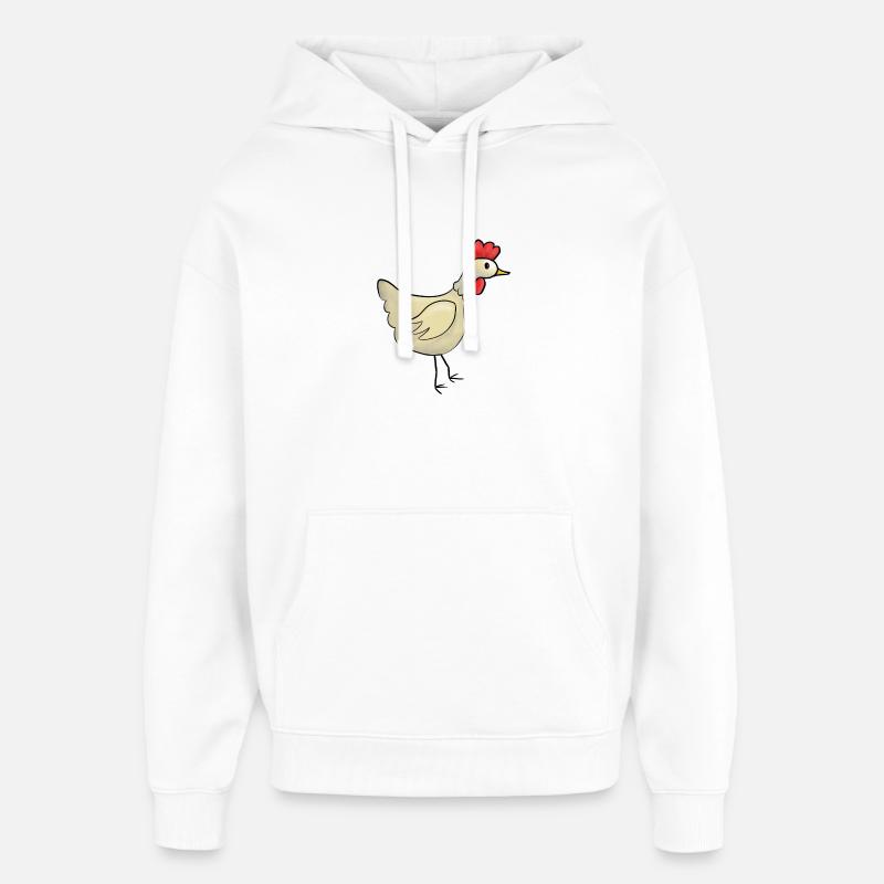 Poule Poule Poule Enfants - Sweat à capuche unisexe Stanley/Stella Oversized - blanc