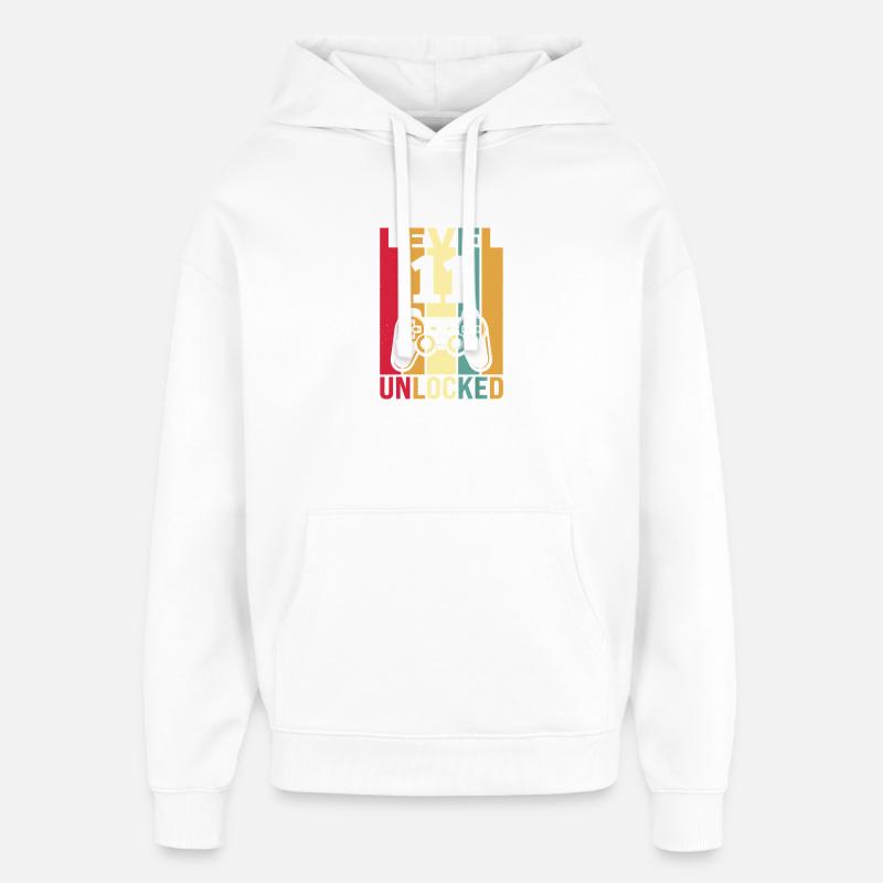 Contrôleur rétro débloqué Level Up - Sweat à capuche unisexe Stanley/Stella Oversized - blanc