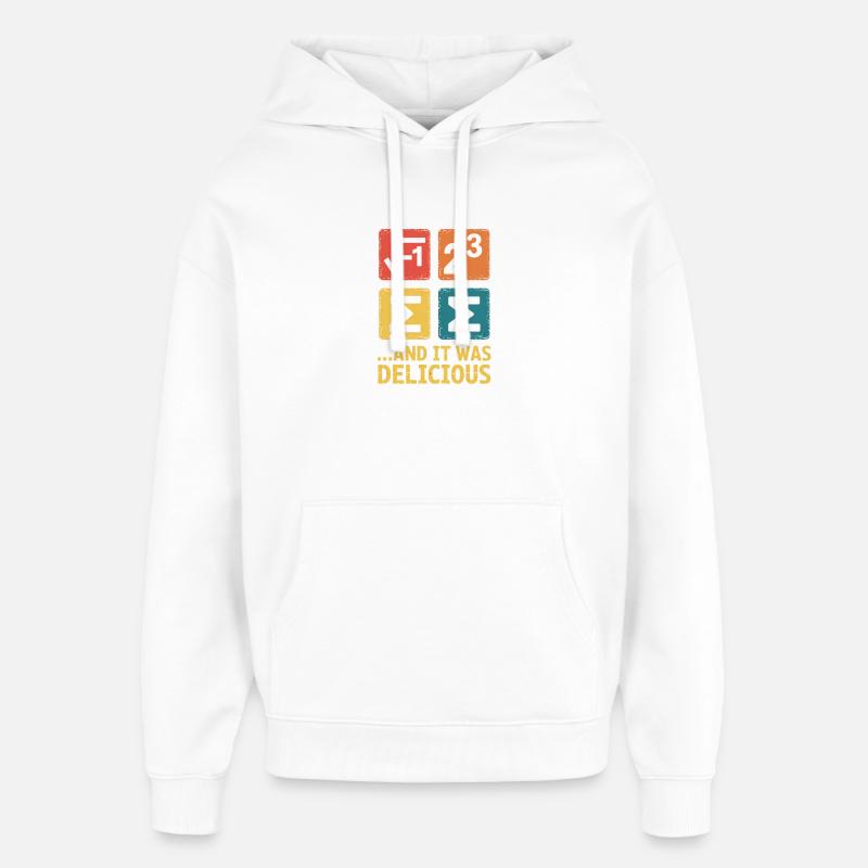 Math pun: And it was delicious - Oversized Unisex Hoodie by Stanley/Stella - white